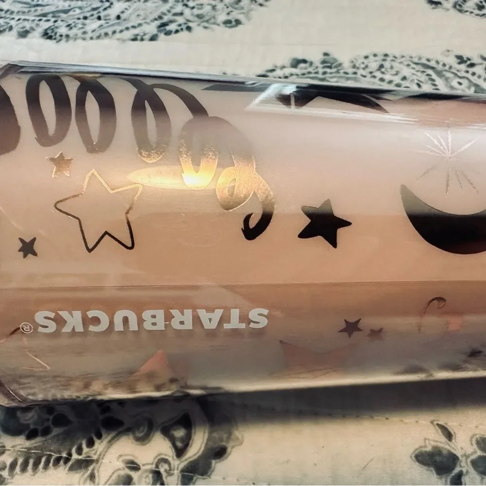 Starbucks Holiday 2023 Pink Moon‎ and Stars tumbler Venti